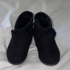 Cat & Jack Black Kids Boots with Ruffle Detail